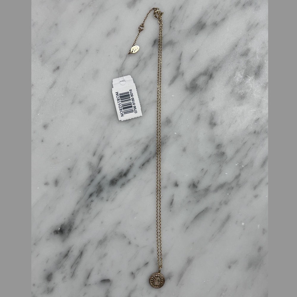 ANNA BECK DOUBLE SIDED CIRCLE NECKLACE - 925 SILVER/18K GOLD PLATED